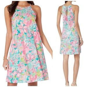Lilly Pulitzer Margot Halter Swing Dress Hot on the Scene Print XL